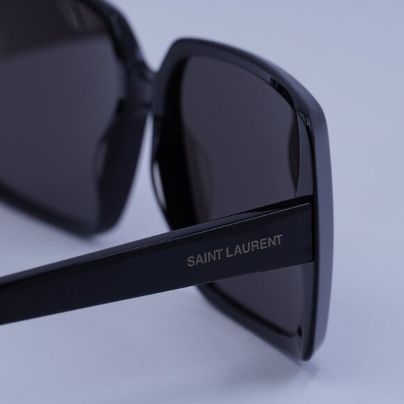 Saint Laurent SL451 001 Sunglasses Black Square Frame, Black Lenses - Picture 5 of 11